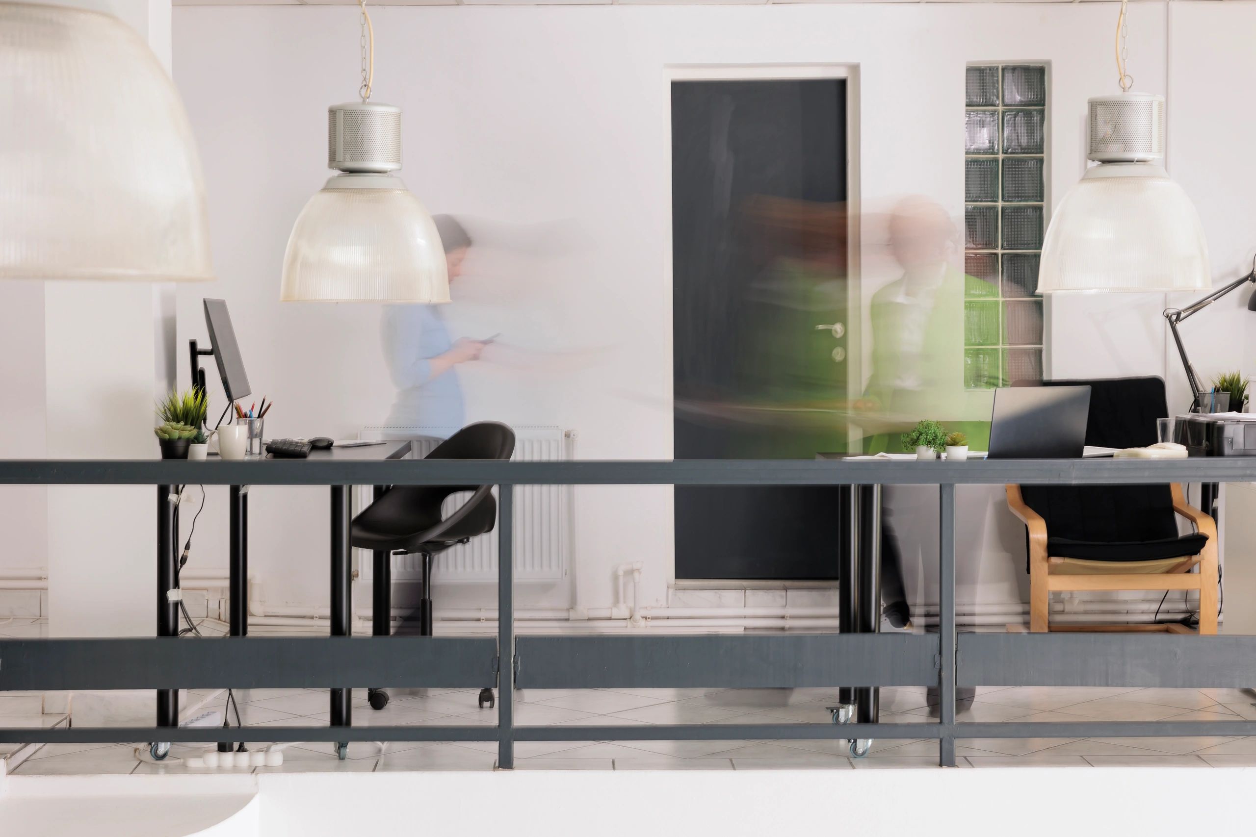 Modern office environment representing fast-moving business operations